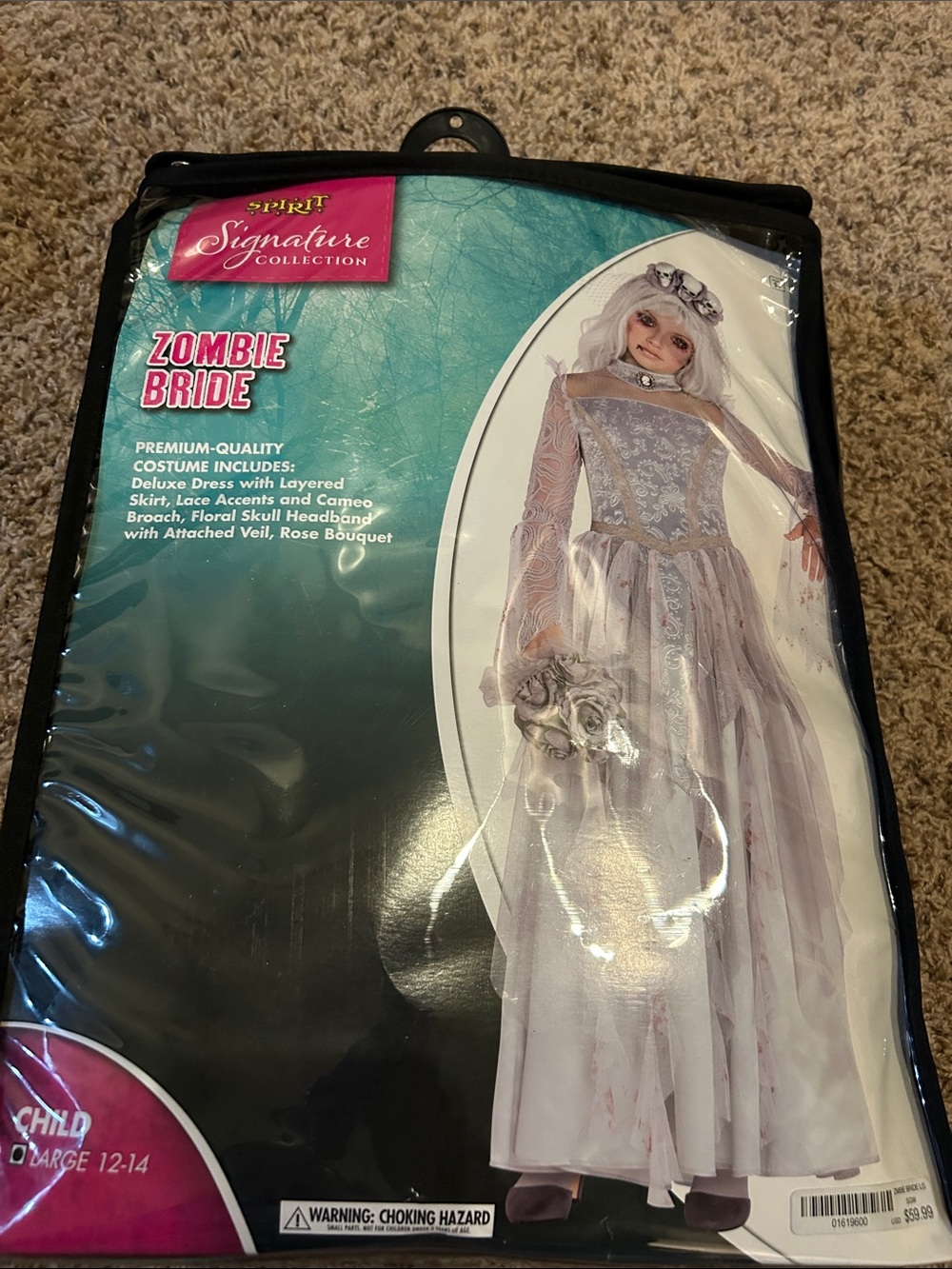 Spirit Signature Child Zombie Bride Costume — White